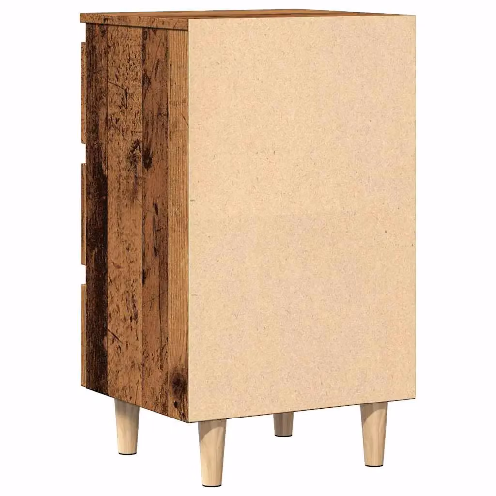 Berkfield Home Bedside Cabinet in Old Wood Brown, W/D/H: 40 x 35 x 69 cm – 5