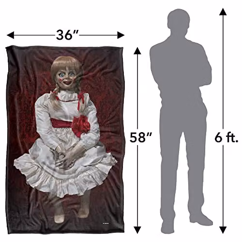 LOGOVISION Annabelle 3 Doll Poster Super Soft Fleece Throw Blanket, Multicolour, W: 91 cm, D: 147 cm – 4