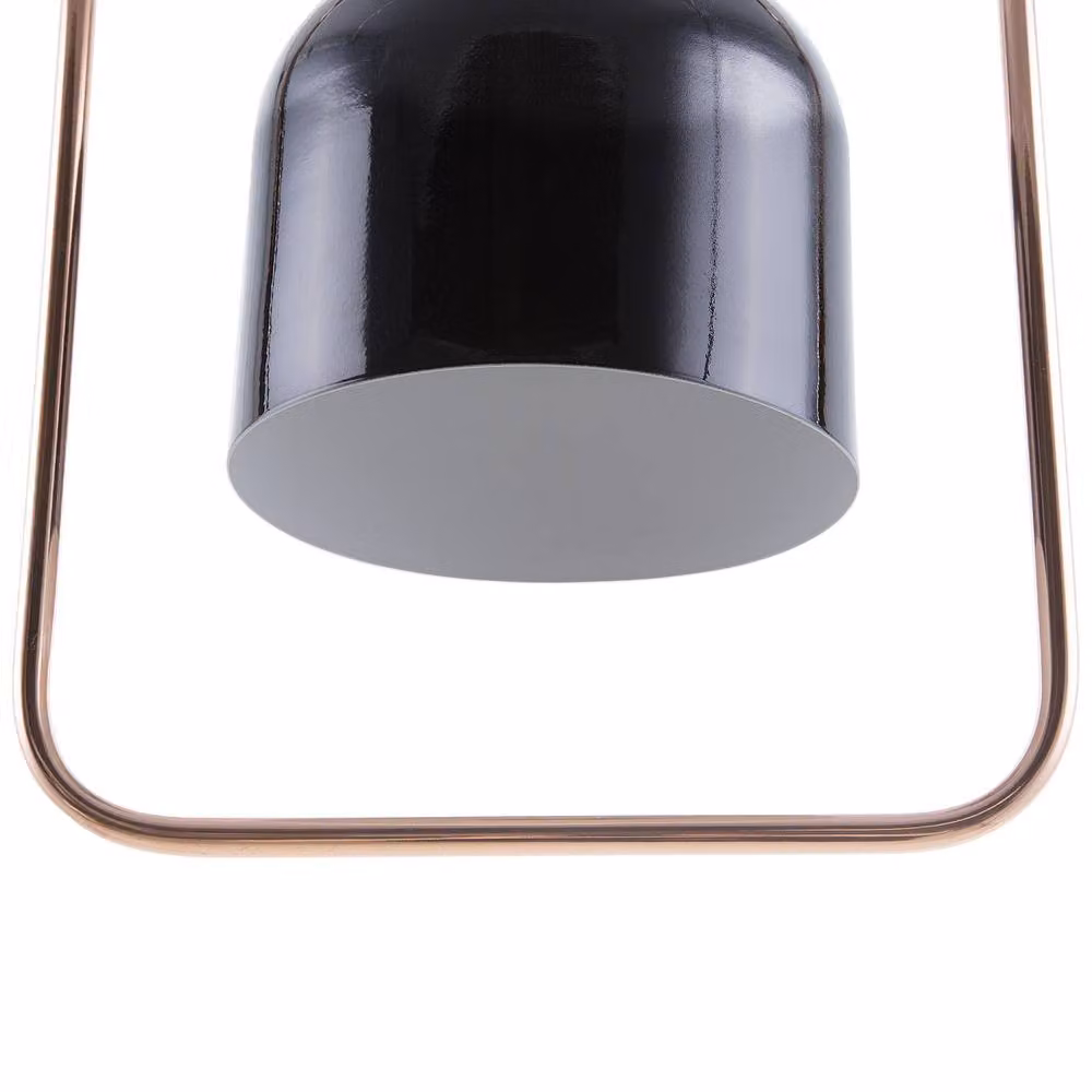 Wyld and Coco Black Iron and Copper Industrial Rectangular Pendant Light – 4