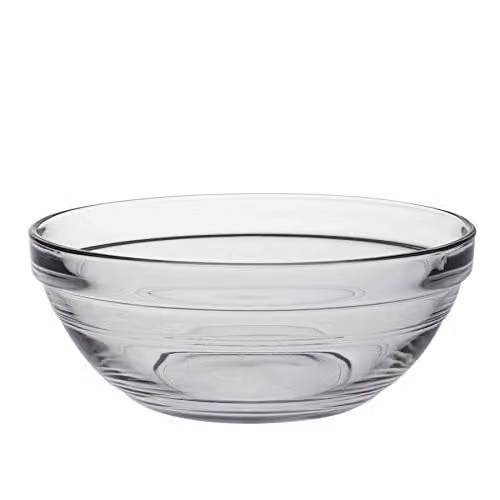 Duralex Lys Transparent Nesting Glass Stacking Bowl, 14 cm – 1