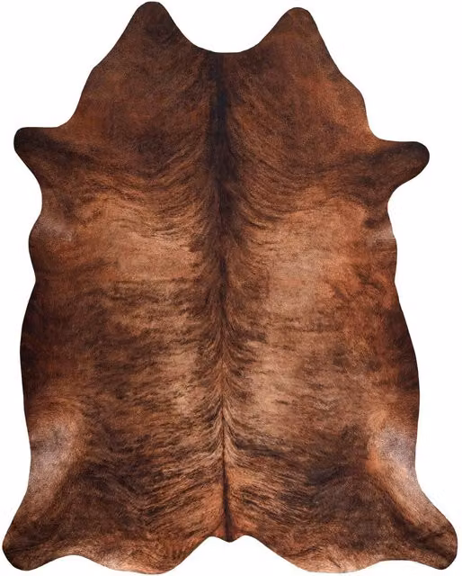 RugsX Brown Cow Hide Style Animal Print Rug, W: 150 cm, D: 100 cm