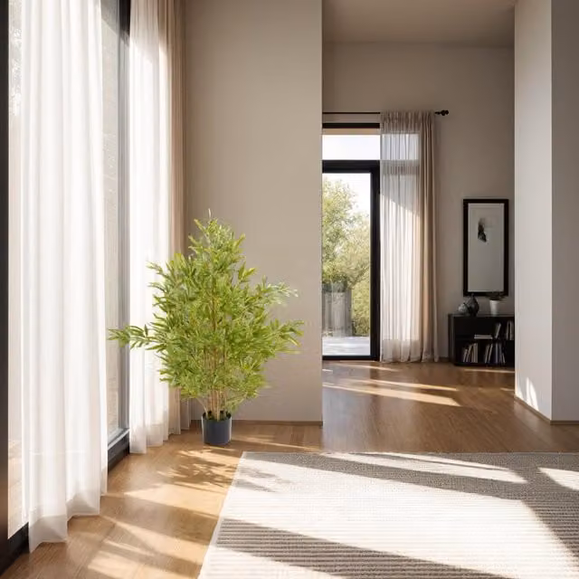 tectake Artificial Green Plastic Tree, Height: 120 cm