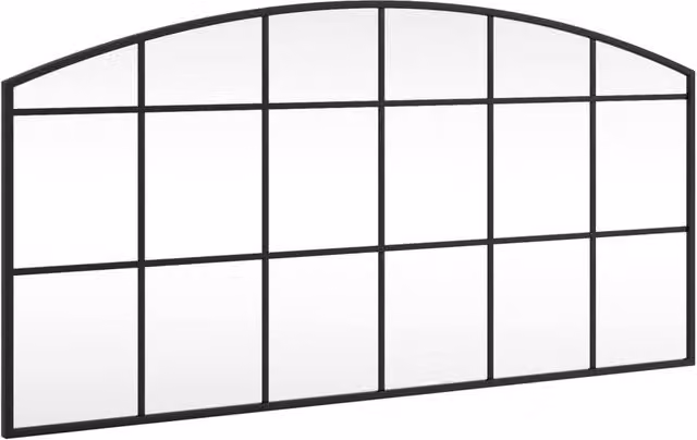 Berkfield Home Minimalist Rectangular Wall Mirror in Black, W: 100 cm, H: 50 cm