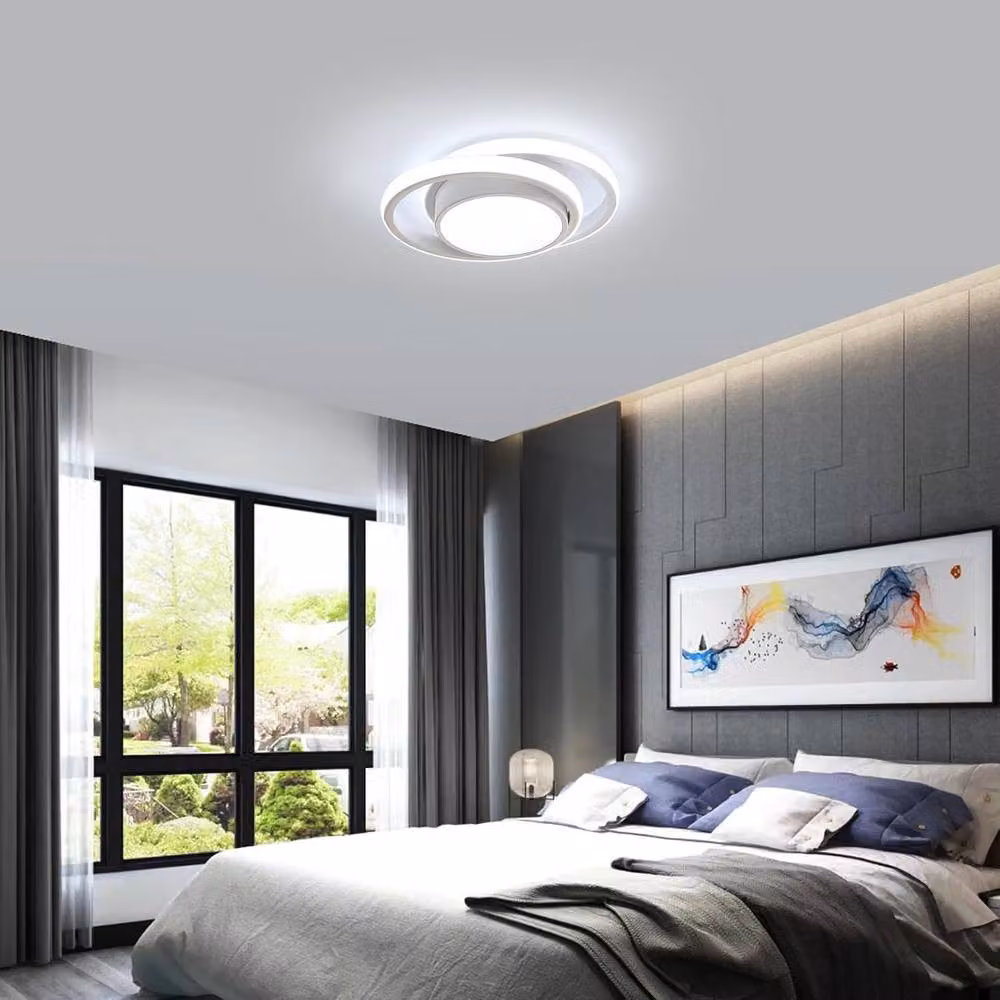 COMELY Modern Round LED Ceiling Light, 36W, Cool White 6500K, White – 3