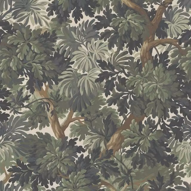 House of Hackney FORIS MAGNA Verdure Botanical Floral Wallpaper in Green