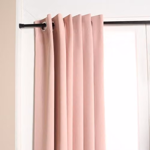 OHS Extendable Tension Pole Curtain Rod in Black, 120 cm