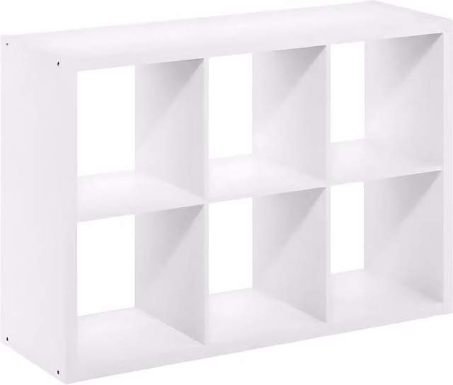 WALPLUS 6-Cube Vertical and Horizontal Freestanding Storage Organizer in White