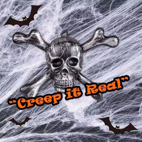 VFM e-Store Silver Skull and Crossbones Halloween Wall Decorations – 6