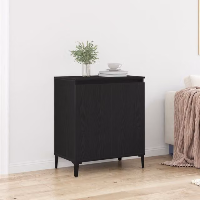 Berkfield Home Modern Black Oak Sideboard, W/D/H: 60 x 35 x 70 cm – 1