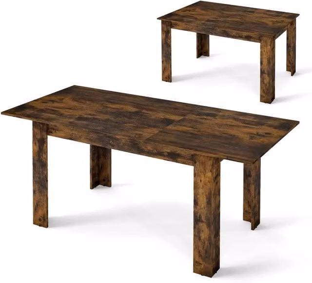 Havendro Extendable Modern Rectangular Dining Table in Brown – 1