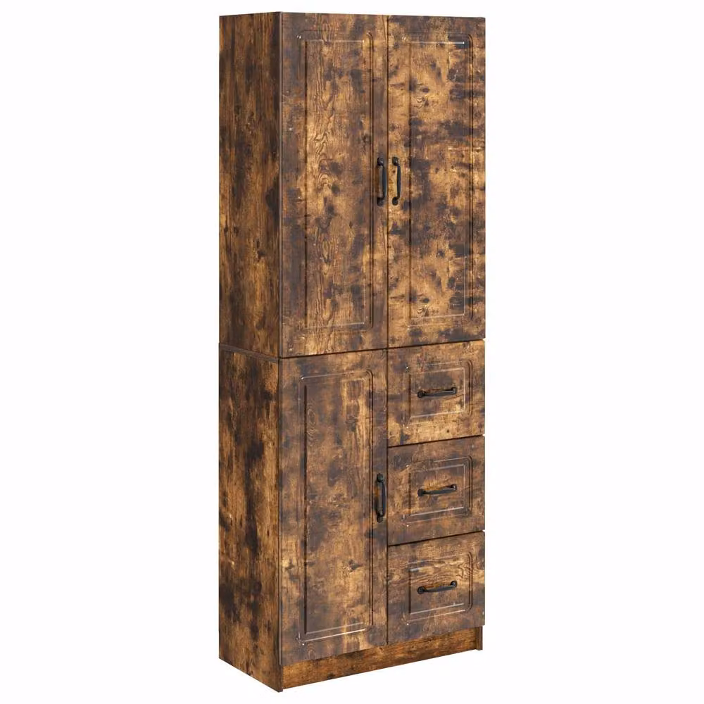 Berkfield Home Modern 2 Piece Cabinet Set in Smoked Oak Brown Engineered Wood – 2