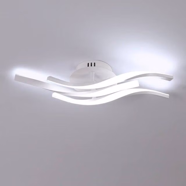 Pheashine Modern LED Ceiling Light, 24W, 6500K Cool White, Length: 52 cm, White