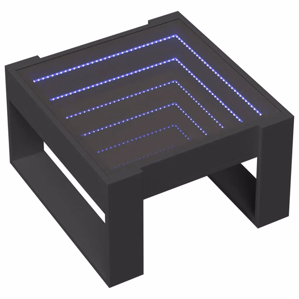 Berkfield Home Infinity LED Coffee Table in Black, W: 50 cm, D: 53 cm, H: 30 cm – 3