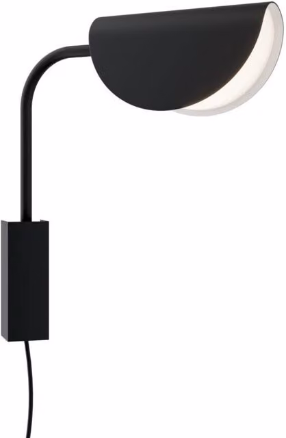 Netlighting Mollis Modern Black Wall Lamp with Acrylic Shade – 1