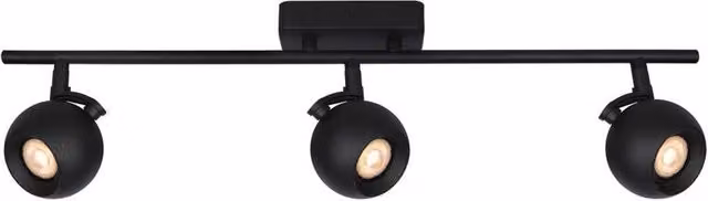 Netlighting Lafin Modern Black Metal Ceiling Spotlight Bar with 3xGU10 Sockets