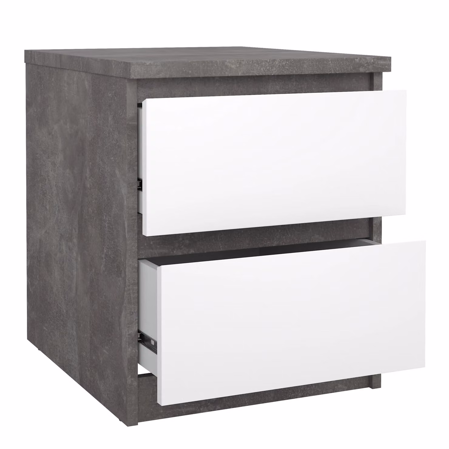Furniture To Go Naia Scandinavian 2 Drawer Bedside Cabinet in Grey – 3