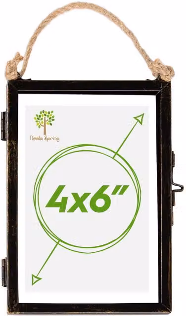 Nicola Spring Vintage Metal Photo Frame, Black, Fits 10 x 15 cm – 6