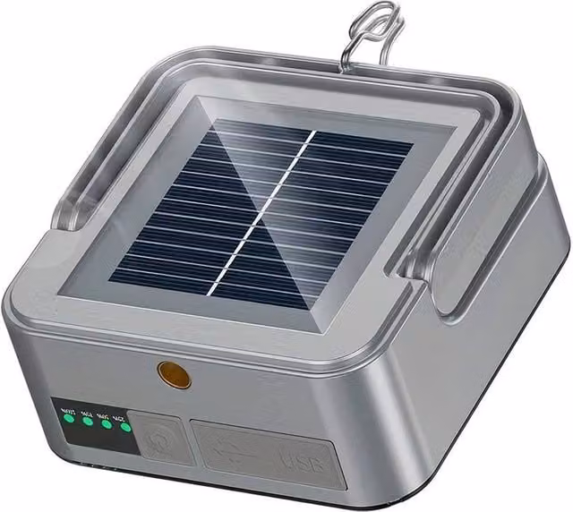 NESTLUNE Magnetic Solar 120 LED Rechargeable Work Light in Grey