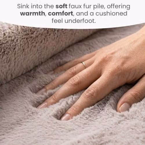 Allure Bath Fashions Softie Faux Fur Rug in Pink, W/D: 80 x 150 cm – 4