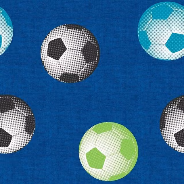 Muriva Football Textured Wallpaper in Blue
