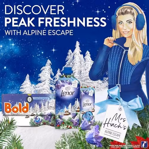 Lenor Mrs Hinch Alpine Escape Fabric Scent Booster Beads, Blue, 495g – 3