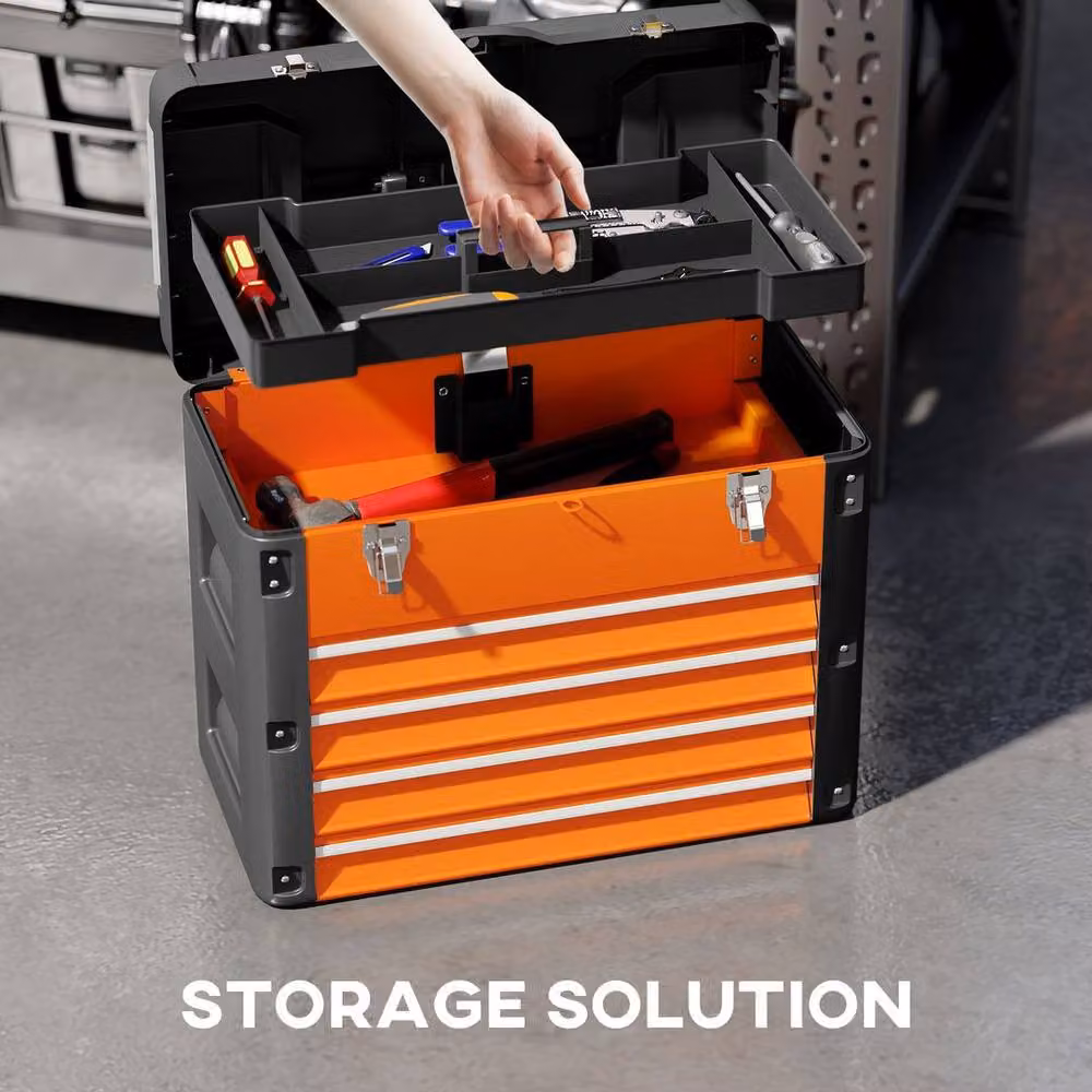EONLION Orange Large 4-Drawer Toolbox – 2