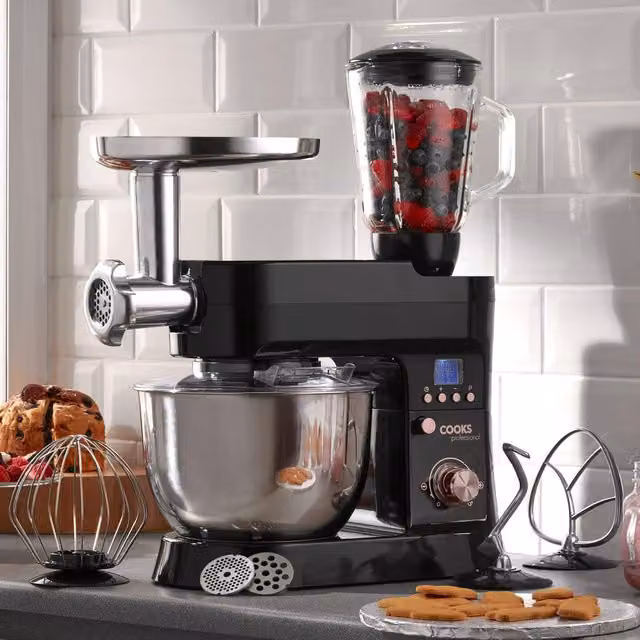 MK5 1200W Multi Function Stand Mixer in Black and Rose Gold