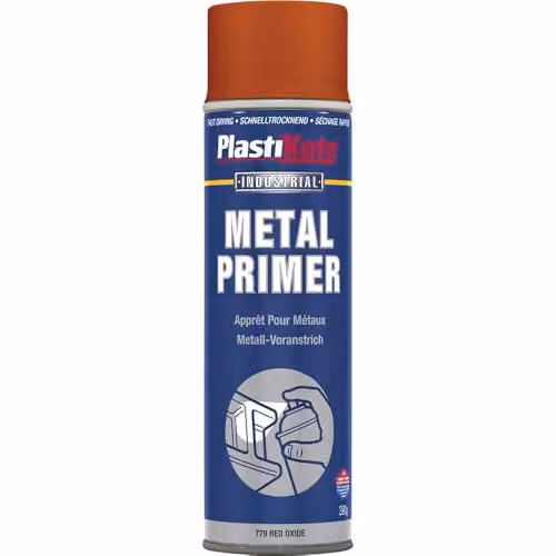 Plastikote Quick Drying Metal Primer Spray Red Oxide 400ml