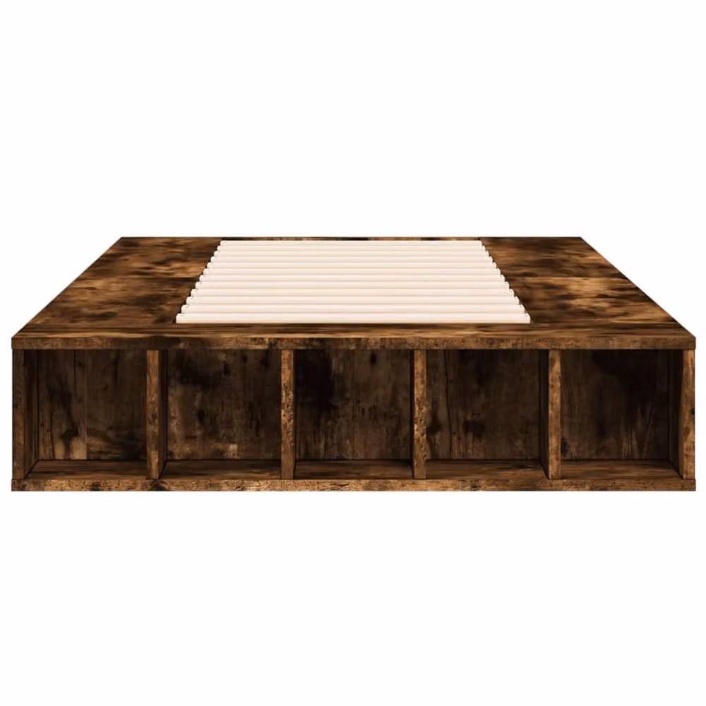 Berkfield Home Durable Small Single Bed Frame in Smoked Oak Brown, W: 75 cm, L: 190 cm – 3
