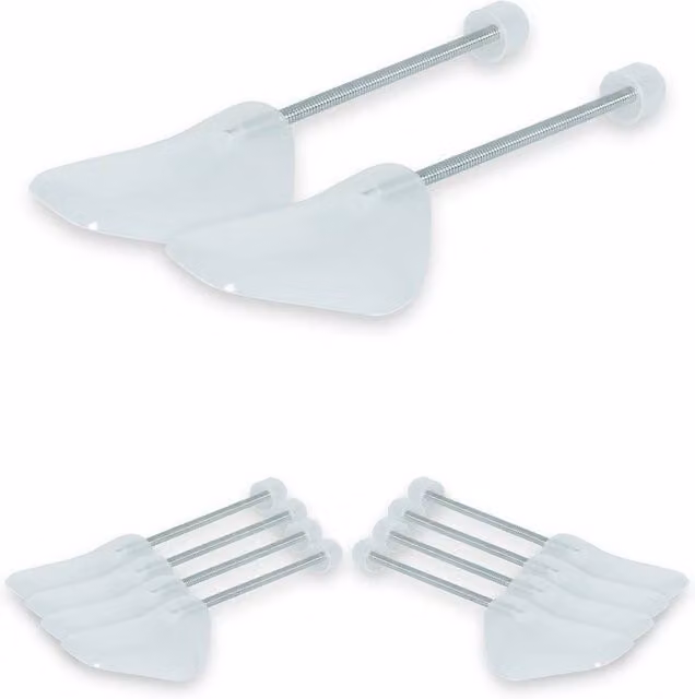 NESTLUNE 4 Pairs of White Shoe Trees to Maintain Footwear Shape, W/D/H: 100 x 15 x 15 cm