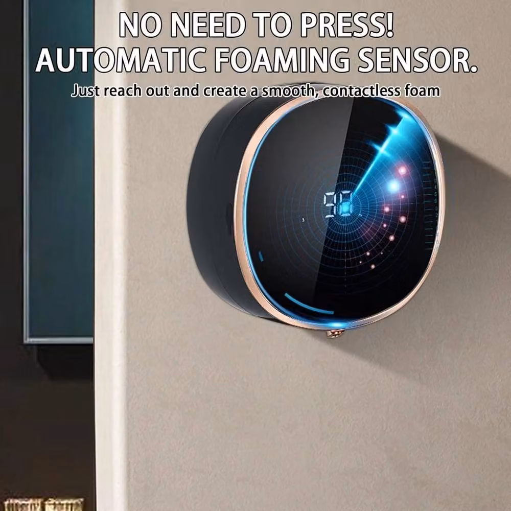 NESTLUNE Automatic Wall-Mounted Electric Soap Dispenser with Sensor, Black – 3
