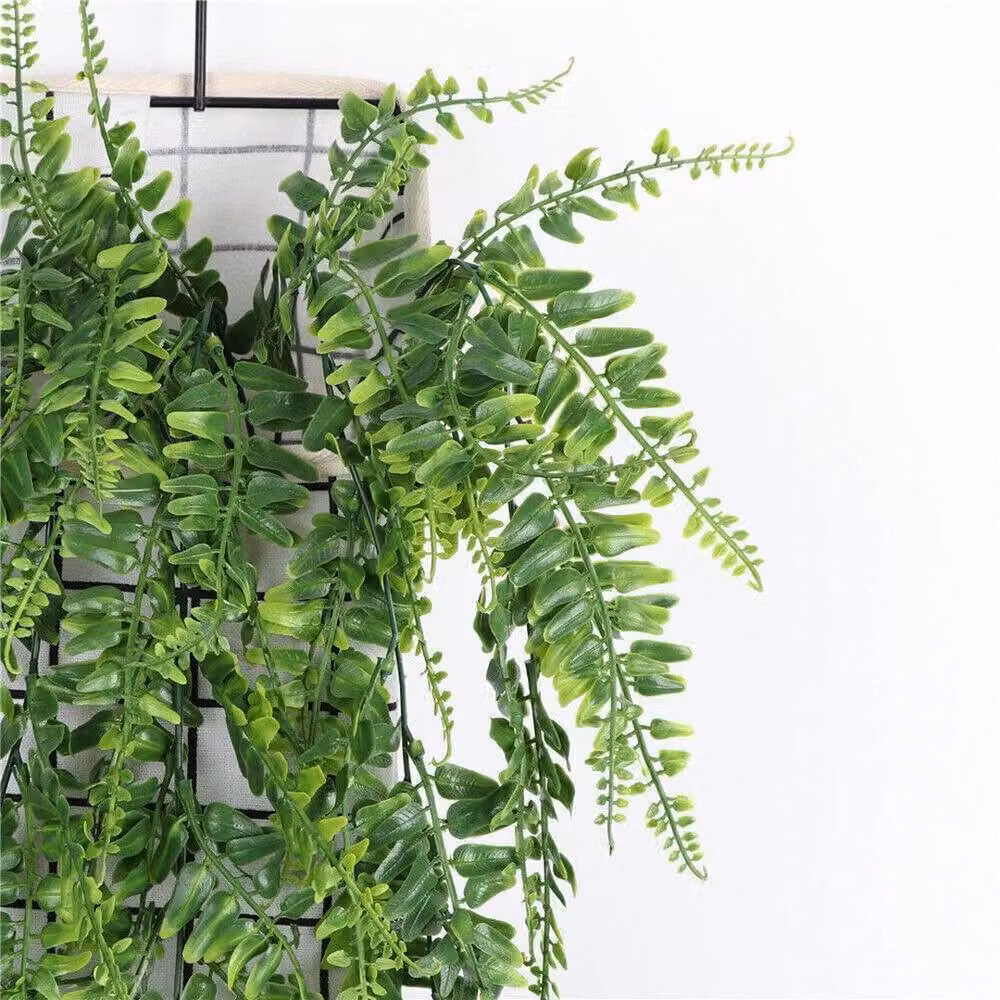 KORVIXA Artificial Green Hanging Fern Plant, W/D/H: 15 x 15 x 100 cm – 3