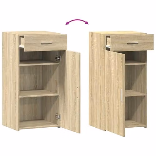 vidaXL Sonoma Oak Sideboard in Brown and Beige, W/D/H: 45 x 42.5 x 93 cm – 3
