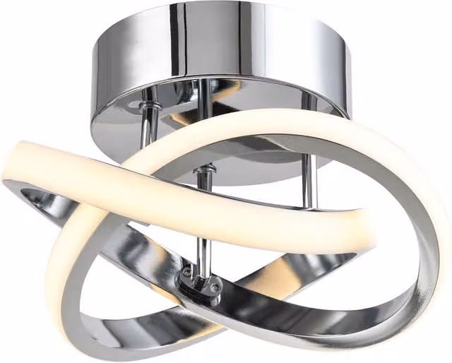 Happy Homewares Modern LED Ceiling Light in Silver with Warm White Illumination – 1