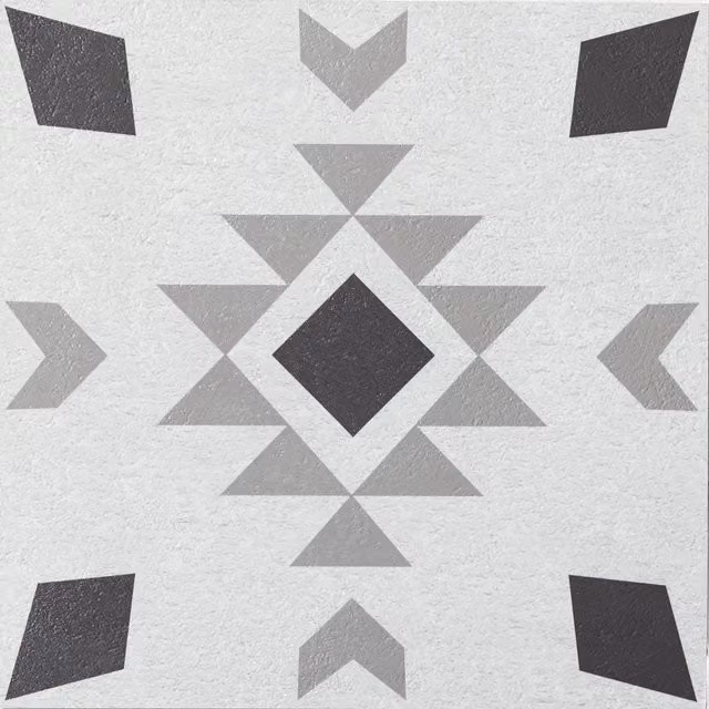 d-c-fix Ethno Self-Adhesive Vinyl Floor Tiles, Grey, 1sqm