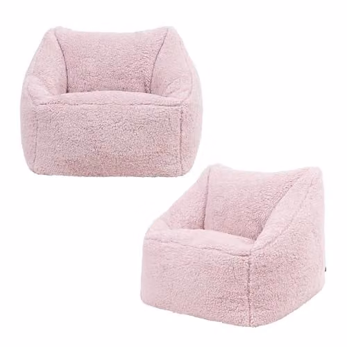 icon Natalia Fleece Kids Bean Bag Set of 2, Pink – 1