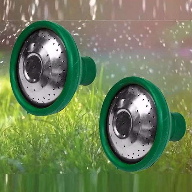 Bonningtons 2-Pack Universal Garden Watering Can Rose Head Fine Sprinkler in Green