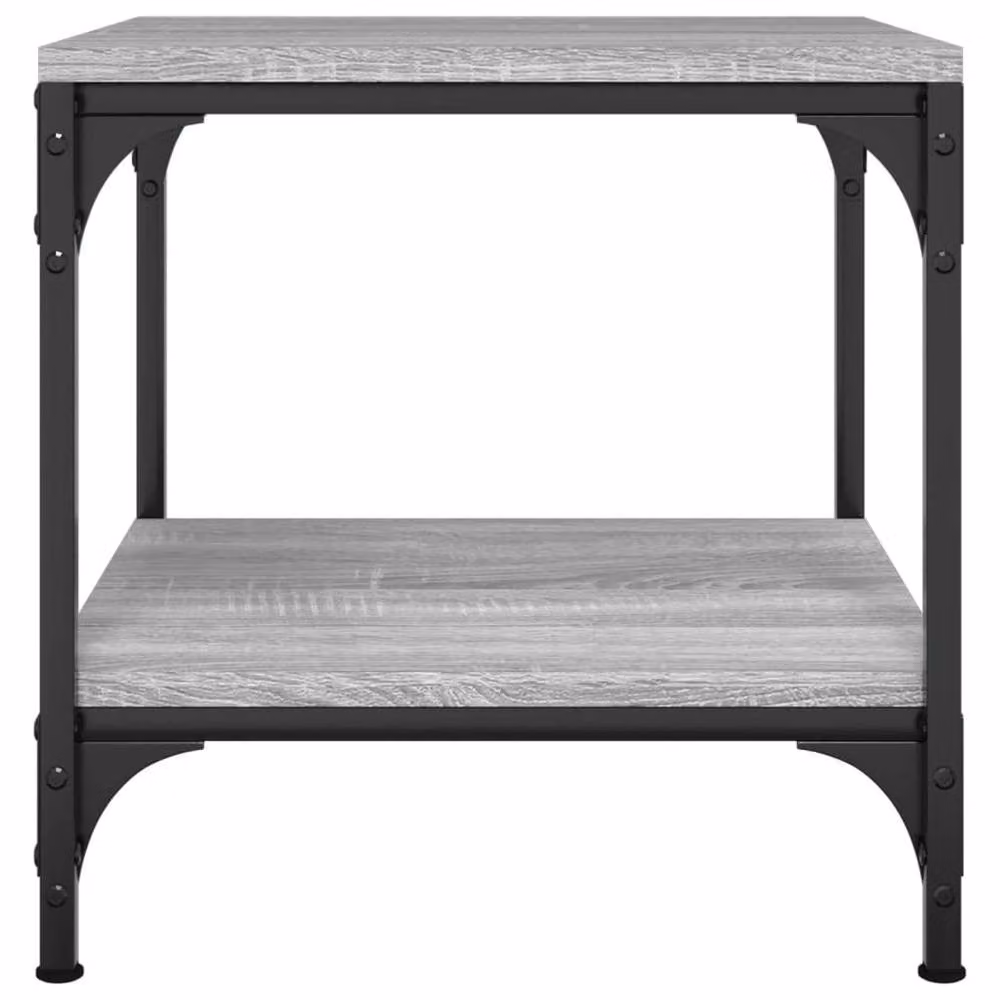 Berkfield Home Set of 2 Grey Sonoma Side Tables, W/D/H: 40 x 40 x 40 cm – 5