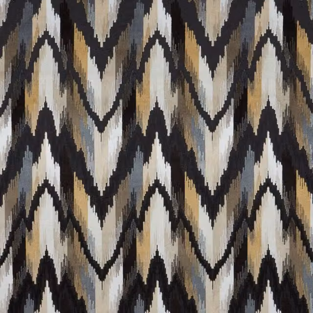iLiv Omega Flame Retardant Velvet Upholstery Fabric in Anthracite and Multicolour