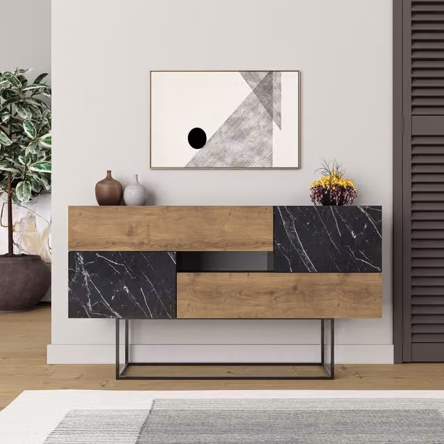 Decortie Eros Sideboard Display Unit in Black