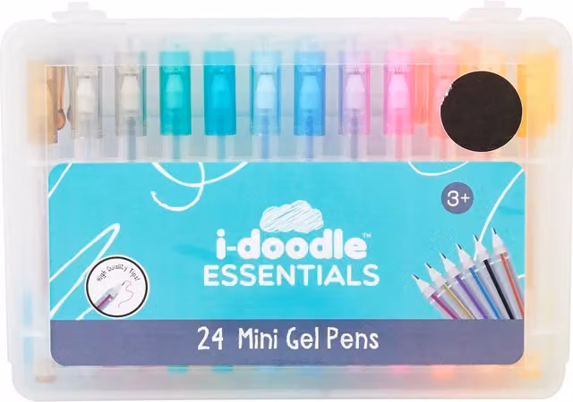 i-doodle Mini Multicolour Gel Ink Pens, Pack of 24