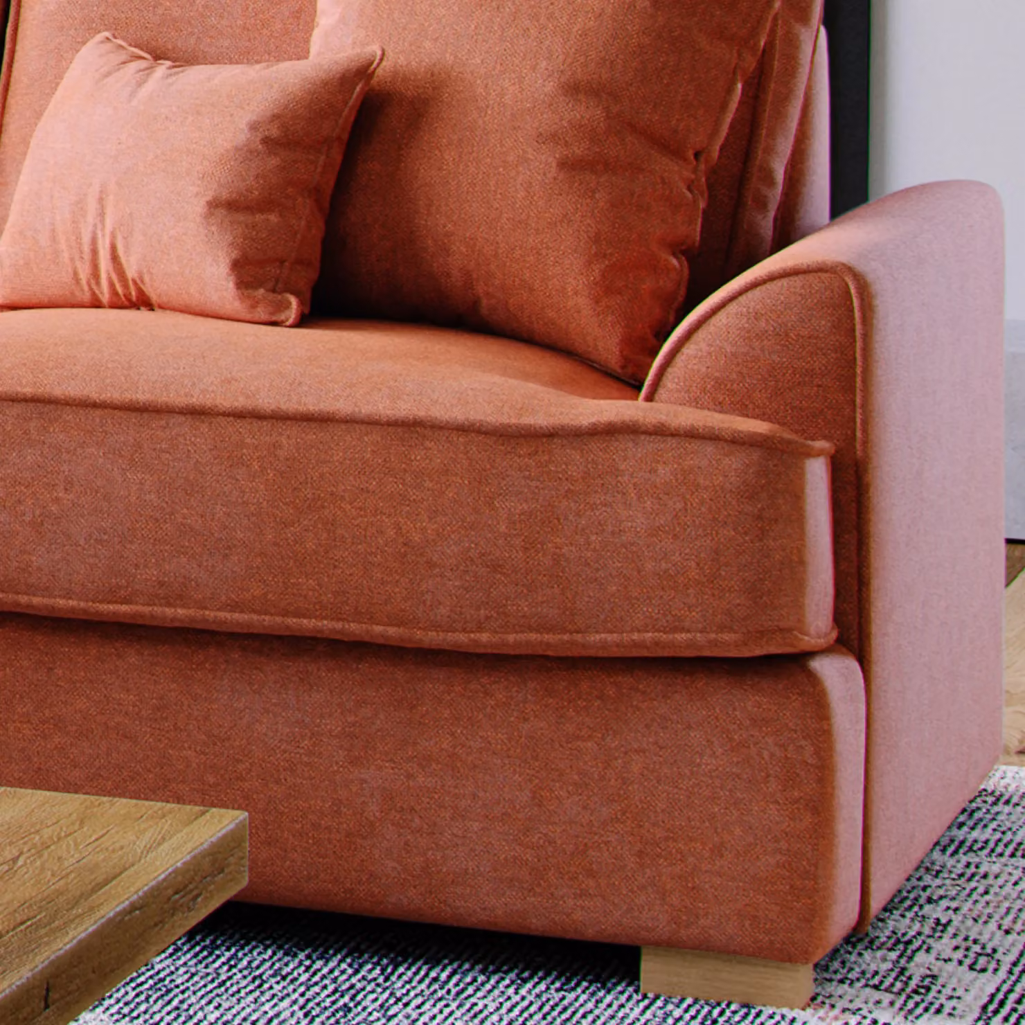 The Great Sofa Company Ophelia Red Chenille Fabric Armchair – 3
