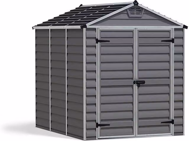 Palram Canopia Skylight Shed in Beige with Polycarbonate and Aluminium Construction, L229 x W185.4 x H217 cm – 3