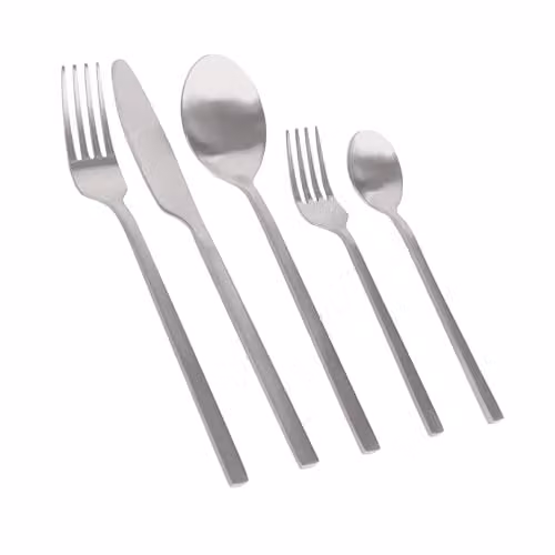 Argon Tableware 60 Piece Polished Silver Stainless Steel Cutlery Set for 12 People – 1