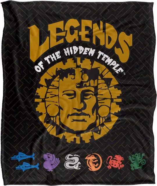 LOGOVISION Legends of The Hidden Temple Logo and Teams Super Soft Fleece Throw Blanket, White, W/D/H: 152 x 127 cm – 5