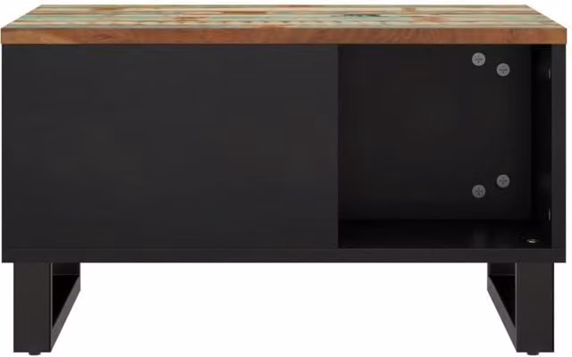 Berkfield Home Green Coffee Table in Reclaimed Solid Wood, W/D/H: 60 x 50 x 35 cm – 1