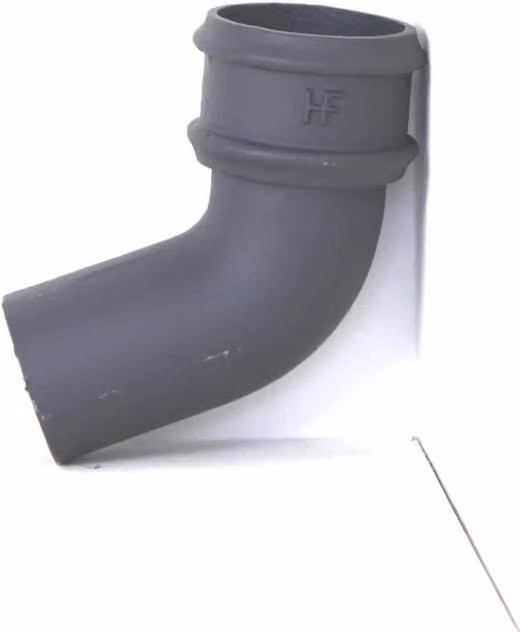 Hargreaves Premier Cast Iron Round Downpipe Bend, 112.5 Degree, 100mm, Grey