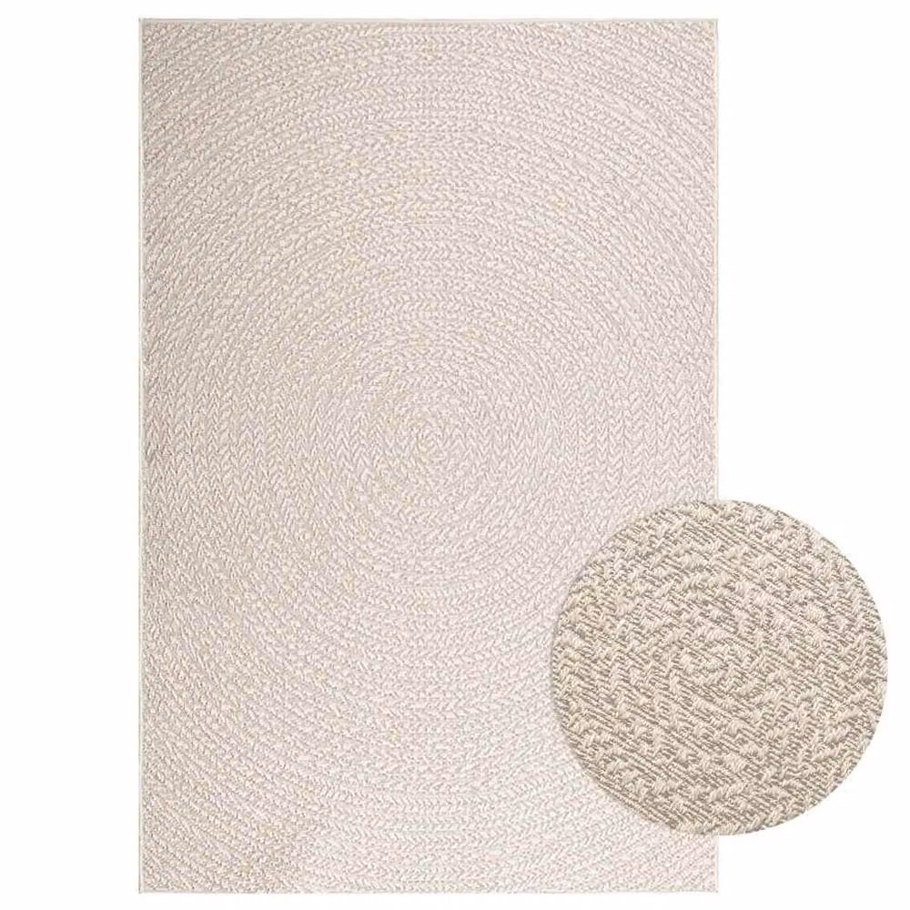 Berkfield Home ZIZUR Jute Look Indoor and Outdoor Rug, Beige, W: 140 cm, D: 200 cm – 1