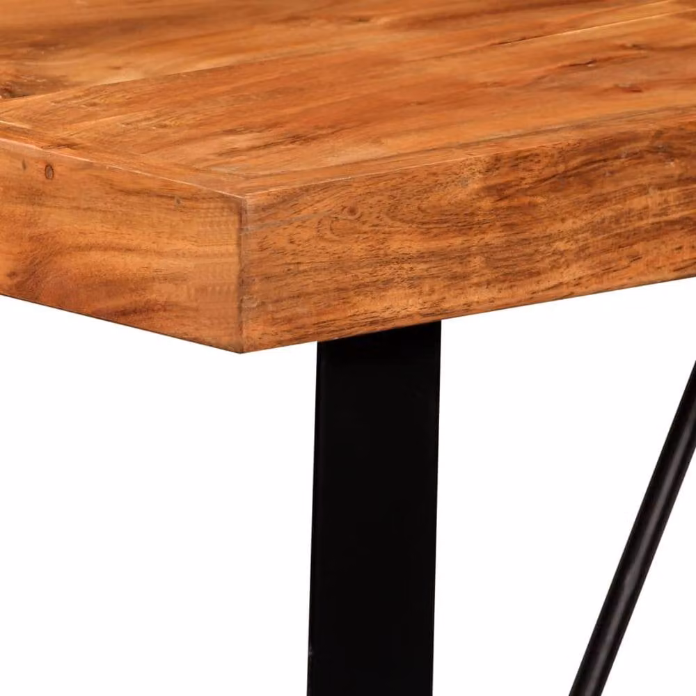 Berkfield Home Brown Solid Acacia Wood Bar Table, W/D/H: 120 x 60 x 107 cm – 3