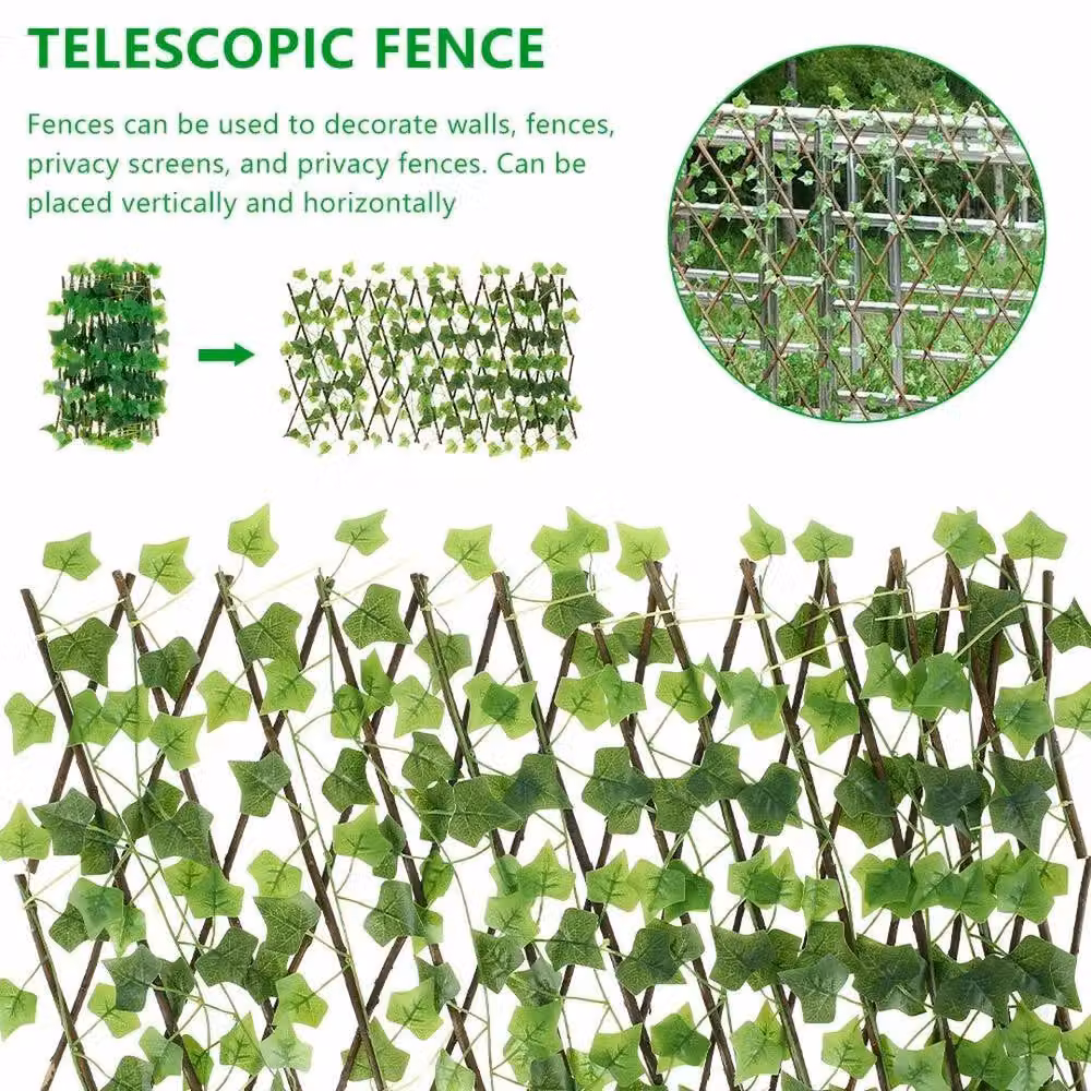 SPETLEK Green Artificial Ivy Leaf Garden Fence, Height: 40 cm – 3